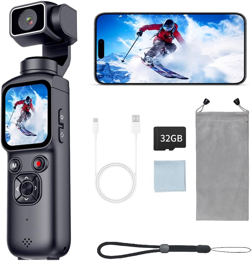 Amazon | Omego vlogカメラ【2026新登場 330°水平回転＋180°上下回転